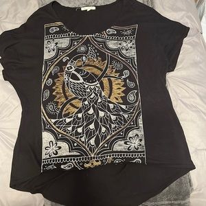 Black graphic tee